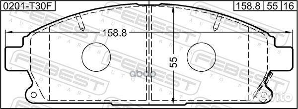 Колодки тормозные передние 0201T30F Febest