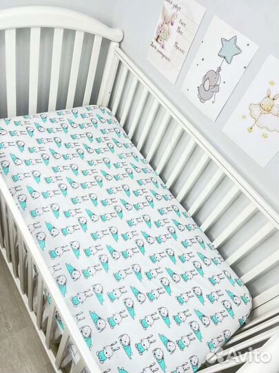 Новая простынь на резинке детская