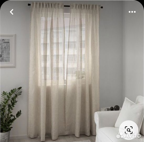 Шторы льняные IKEA