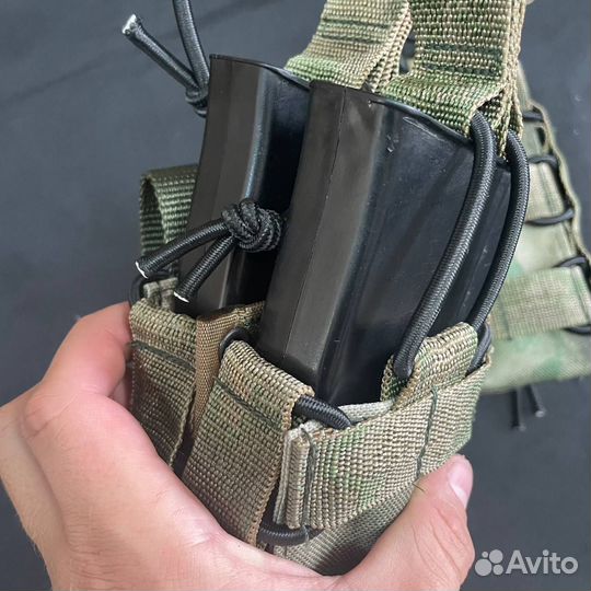 Подсумок под 2 ак Штурмовой открытый Мох