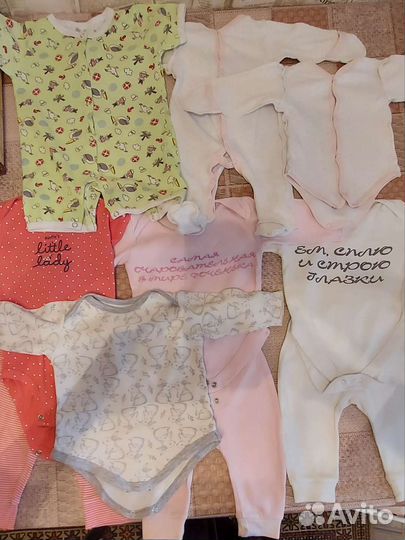 Детские вещи пакетом для девочки от 0 до 4 мес
