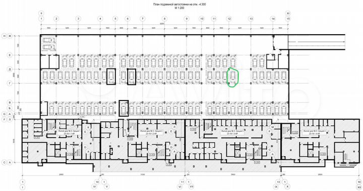 Машиноместо, 14 м²