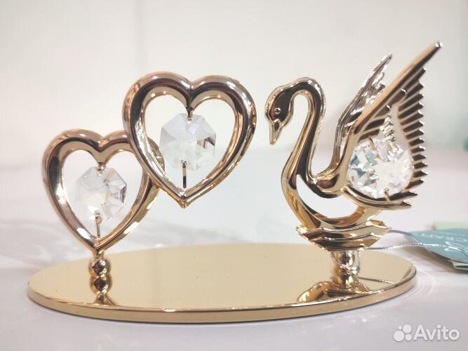 Фигурка декоративная «Лебедь» с кристаллами