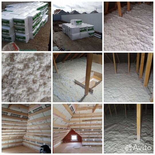 Утепление эковата