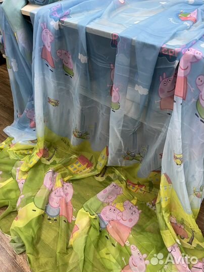 Тюль новый Свинка Пеппа. Peppa pig