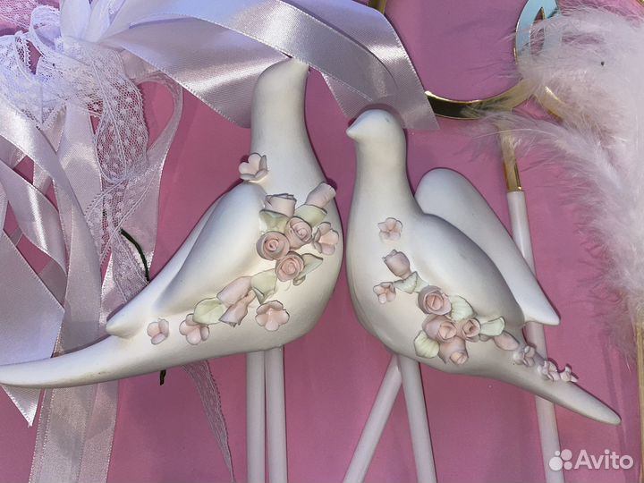 Голуби керамика для букета