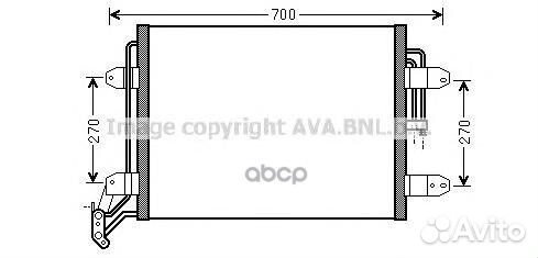 VW5291 Конденсер VW tiguan 1.4/2.0 TSI/TDI 07