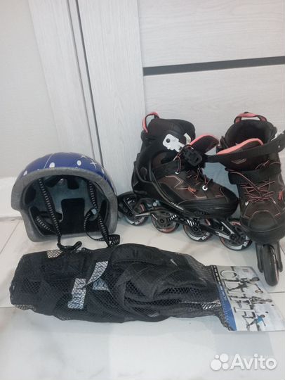 Ролики детские 32-35 размер. Бренд Oxelo