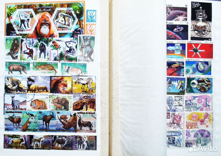 Марки с альбомом