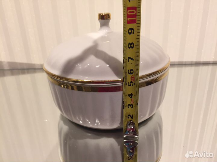 Масленка сахарница шкатулка фарфор СССР лзфи