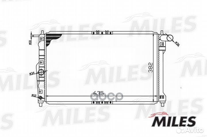 Радиатор chevrolet lanos 1.5/1.6 M/T +A/C 97- a