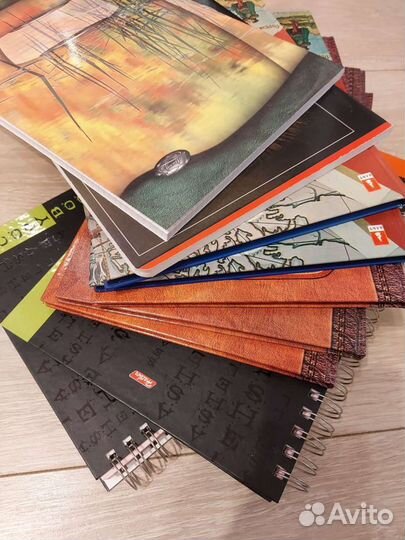 Большие тетради А4 клетка линейка новые