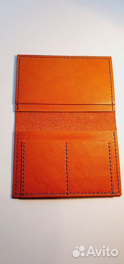 Кожанная обложка на паспорт ручной работы