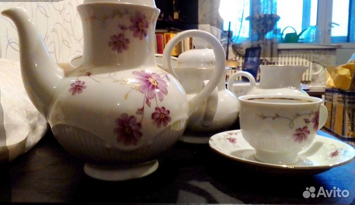 Кофейный сервиз фарфоровый Kольдиц гдр