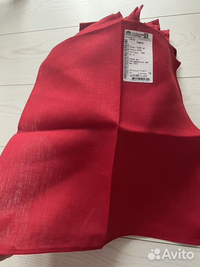 Льняные салфетки 35 штук 45*45 красные