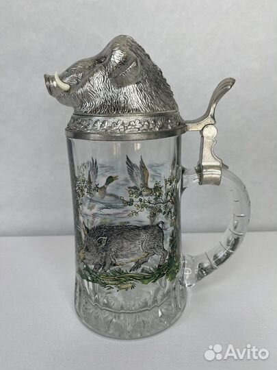 Коллекционная винтажная кружка Охота(Кабан)