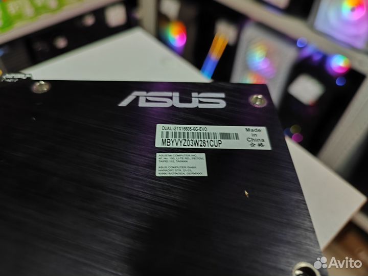 Видеокарта asus GTX 1660 super Dual EVO