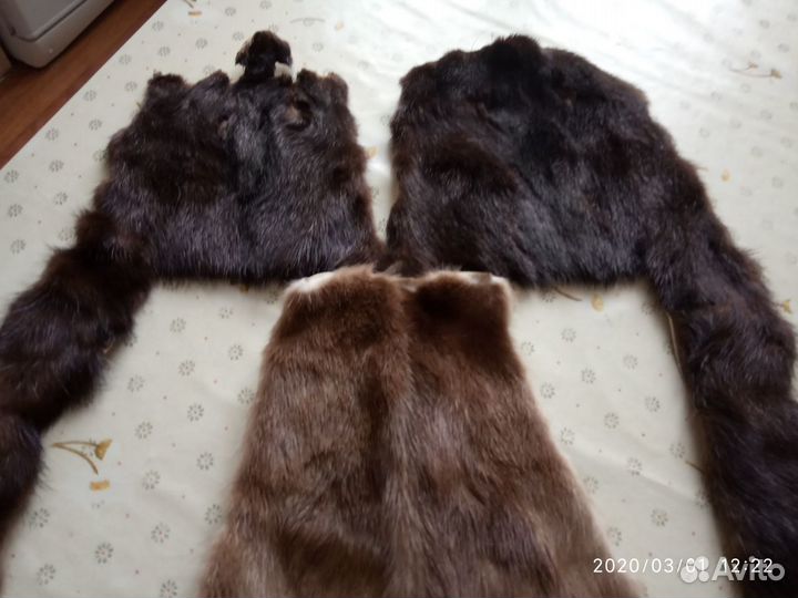 Отрезки меха норки