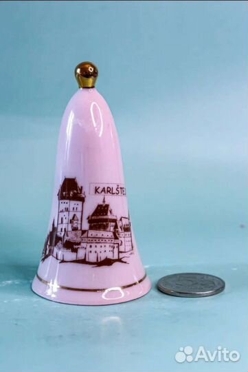 Колокольчики розовый фарфор ч-2