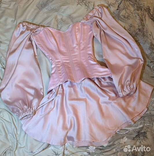 Нежно розовое корсетное платье ilalimited