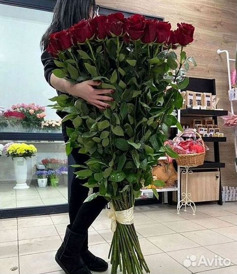 Длинные высокие розы 110 150 160 180 200 см