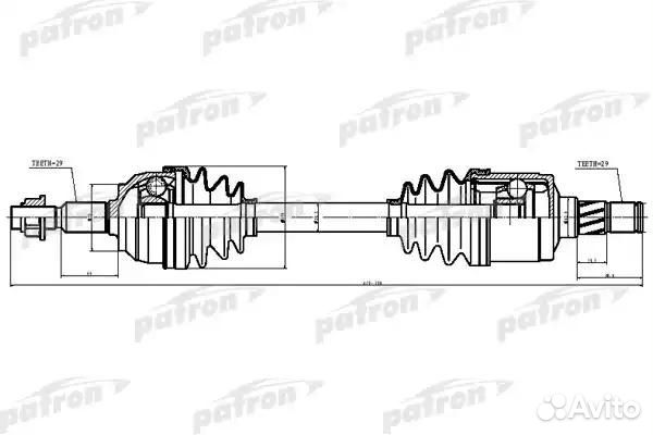 Полуось передн лев jeep: commander, grand cherokee