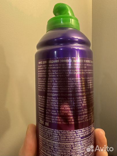 Мусс для волос tigi