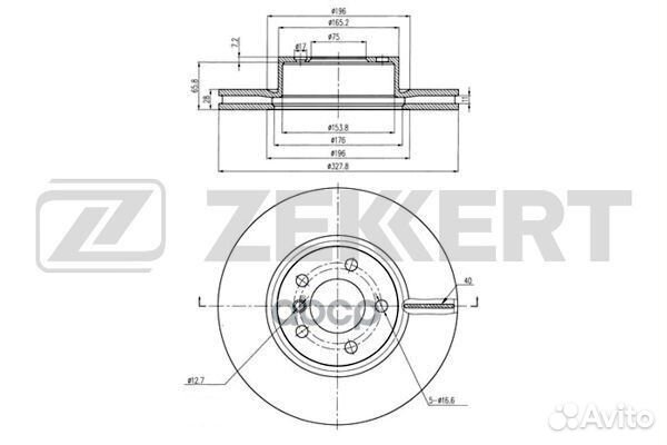 Диск торм. перед. BMW X3 (F25) 10- X4 (F26) 14