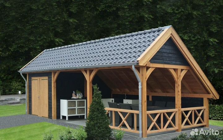 Беседка летняя кухня