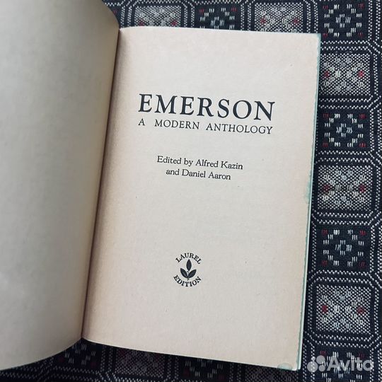 Emerson, A Modern Anthology, 1966