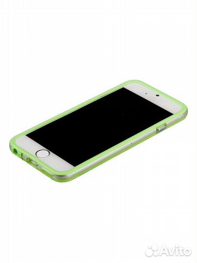 Чехол Apple iPhone 6s силикон с цветным краем (зел