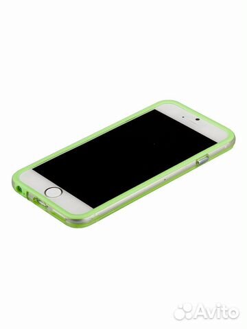 Чехол Apple iPhone 6s силикон с цветным краем (зел