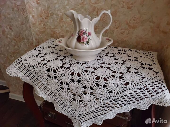 Скатерть, дорожка ришелье винтаж ручная работа