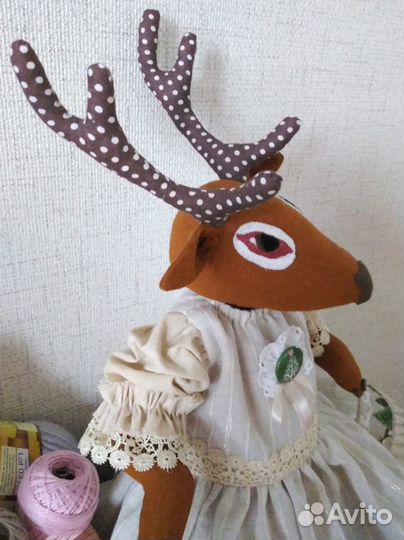 Ручная работа игрушка Олень сканди- стиль