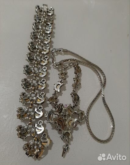 Ожерелье браслет сет Reinad США 1930