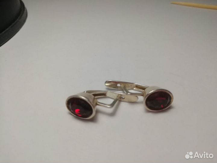 Винтажные серебро серьги
