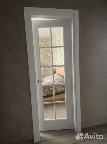 Двери межкомнатные с коробкой со стеклом
