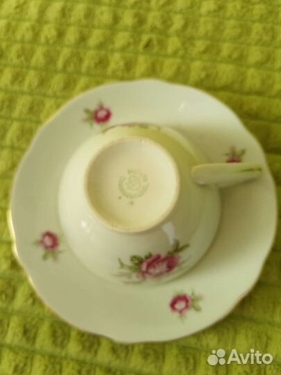Чашка с блюдцем фарфор чехословакия