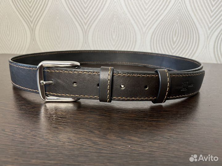Ремень кожаный ручной работы
