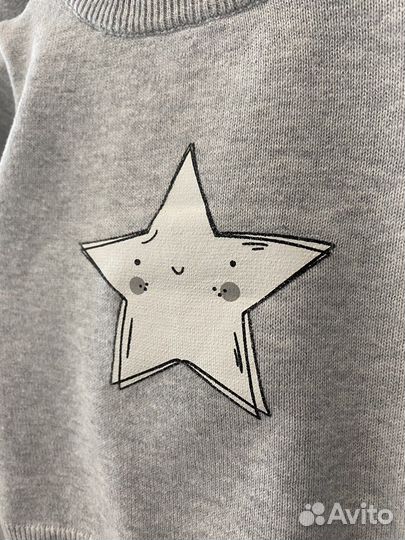 Костюм серый детский 74-80