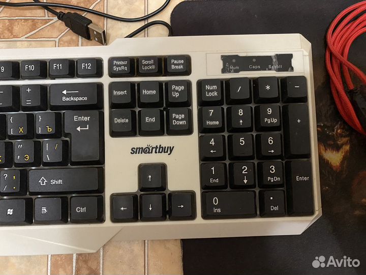 Комплект клавиатура + мышь + коврик