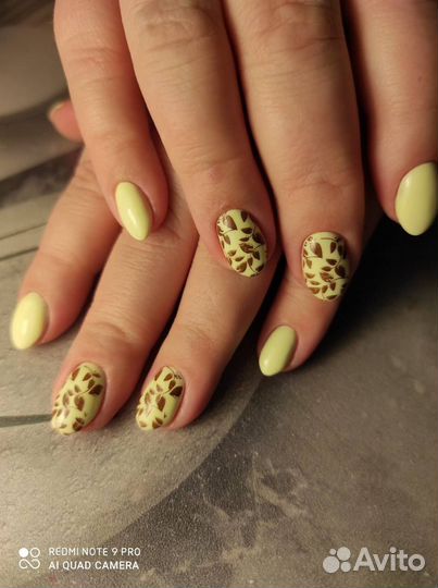 Маникюр гель лак наращивание