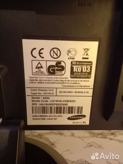 Монитор Samsung syncmaster 940n