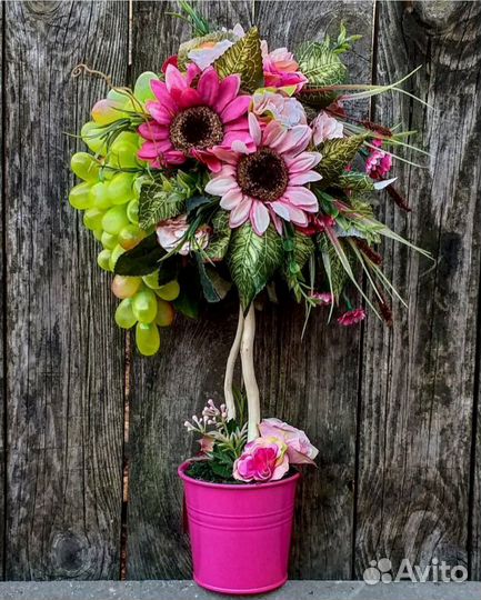 Топиарий. Искусственные цветы