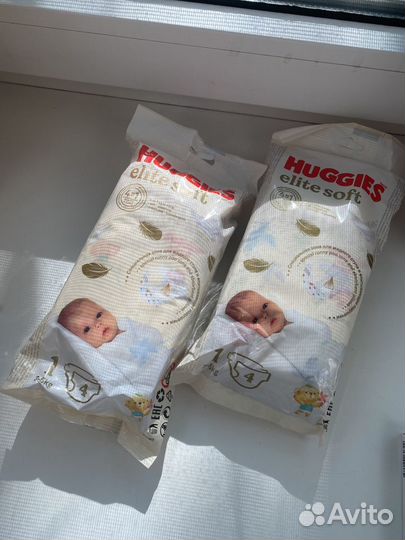 Подгузники huggies elite soft 1