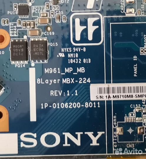 Материнская плата Sony (M961 MP MB 8Layer MBX-224)