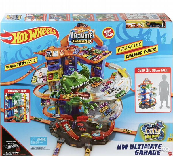 Набор игровой hot wheels гараж+10 машин