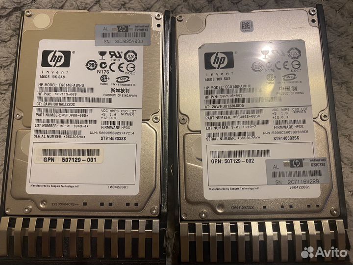 Серверный б.у: hdd диск hp 146gb 10k sas б/у