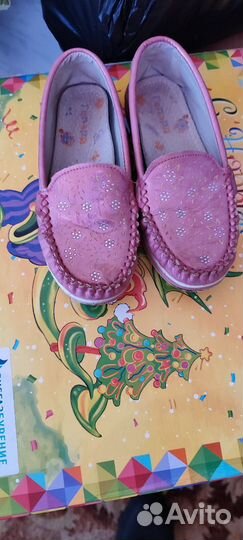 Мокасины детские на девочку 33 размер