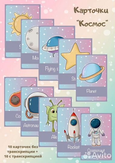 Плакаты, карточки для изучения английского языка